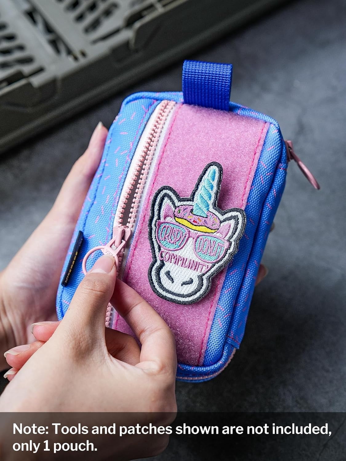 VIPERADE EDC Pouch Organizer with 11 Compartments, Small Tool Pouch with DIY Patches Area, EDC Pocket Organizer for Mutitools