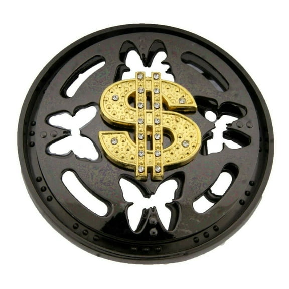 Big Money Spinners Belt Buckle $ Dollar Sign American Patriotic 3D Silver Metal