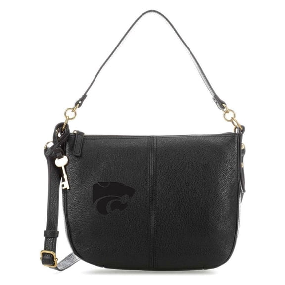 Women's Fossil  Black Kansas State Wildcats Jolie Crossbody Bag