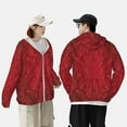 thumbnail image 6 of Gaeub Vintage Burgundy Men's and Women's UPF 50+ Long-Sleeved Sun Protection Clothing, Fishing Shirt Long Sleeve Zip - X-Large, 6 of 9