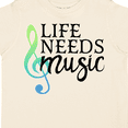 thumbnail image 4 of Inktastic Life Needs Music- ocean colors Boys or Girls Toddler T-Shirt, 4 of 5