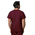 thumbnail image 3 of Adar Universal Unisex Scrub Set - Unisex V-Neck Scrub Top & Tapered Drawstring Scrub Pants - 907 - Burgundy - M, 3 of 7
