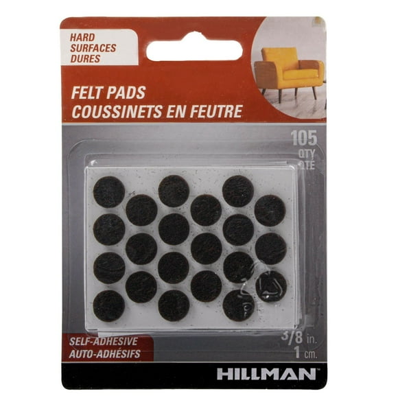 TAMPONS EN FEUTRE 3/8 "ROND MARRON 105PC
