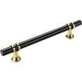 thumbnail image 1 of Goldenwarm 15 Pack Black+Gold Cabinet Pulls Matte Black Drawer Handles Kitchen Cabinet Hardware Pulls, 5 inch Hole to Hole Center, 1 of 6