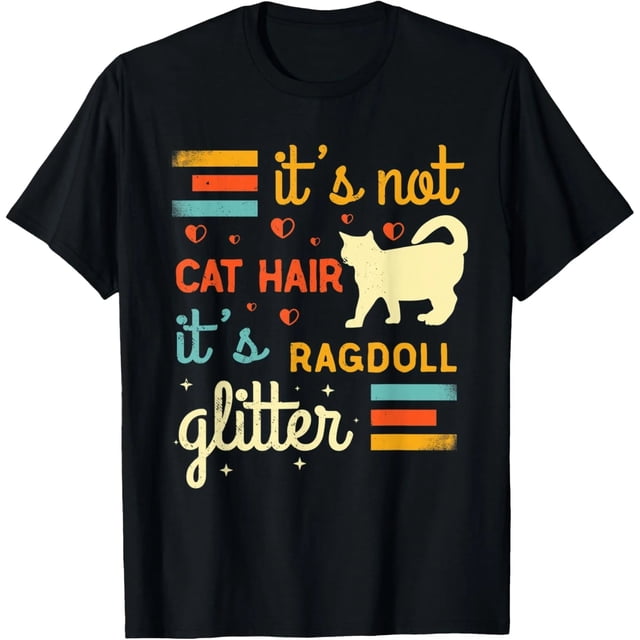 Playera de Mujer Divertida para Amantes de Gatos Ragdoll - Estampado Sobre Caída de Pelo de Gato Ragdoll