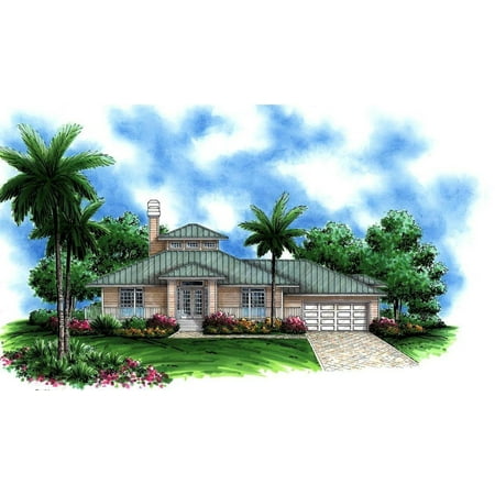 014-1991: CMU Beach & coastal 3 Bed 3 Bath Luxury Home Plan 1991 Sq Ft: Full Blueprints with License to Build by Home Plan Marketplace – Lesuto