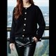 thumbnail image 4 of Suéteres Tipo Cárdigan con Abertura Frontal para Mujer, Chaqueta de Larga con Botones, Ropa de Otoño e Invierno. Negro M, 4 of 8