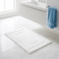 thumbnail image 5 of REGALWOVEN Geometric Bathroom Rug Mat, Extra Soft Absorbent Bath Rug, Non-Slip Comfortable Solid Color Bath Mat White 20" x 32", 5 of 7