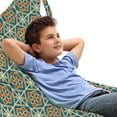 thumbnail image 1 of Orient Lounger Chair Bag, Style Flower Arrangement Daffodils Old Framework Print, High Capacity Storage with Handle Container, Lounger Size, Teal Orange, by Ambesonne, 1 of 5
