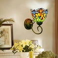 thumbnail image 6 of CNCEST Tiffany Wall Sconce Vintage Stained Glass Shade Lamp Bedroom Wall Light Fixture, 6 of 8