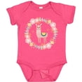 thumbnail image 3 of Inktastic Llama Rose Flower Wreath Girls Baby Bodysuit, 3 of 5
