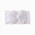 thumbnail image 4 of Cdudpw Baby Headbands and Bows Hairbands Soft Nylon Elastics Handmade Girls for Newborn Babies Infant Toddlers Kids(White,One Size), 4 of 4