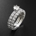 thumbnail image 5 of Naierhg 1 Pair Women Ring Full Rhinestone Inlaid Non-Fading Lightweight Symmetric Wedding Circlet for Birthday, 5 of 8