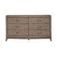 thumbnail image 3 of Liberty Furniture Avalon 6 Drawer Dresser for Bedroom - Brown Oak Wood, 3 of 13