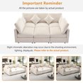thumbnail image 6 of EUROCO 85.4" 5-Seat Sectional Sofa Bed,L-Shaped Sofa Couch with 2 USB Ports, a Movable Ottoman and Chenille Fabric,Modular Sleeper Sofa Couch for Living Room or Apartment,Beige, 6 of 8