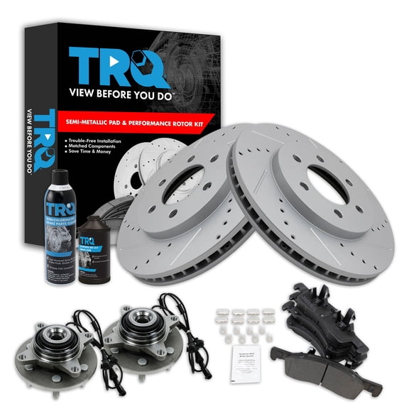 TRQ Performance Front Brake Pad & Rotor Kit BKA42753 Fits Select 2003-2006 Ford Expedition , 2003-2006 Lincoln Navigator