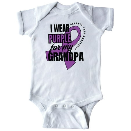

Inktastic Chronic Pain I Wear Purple For My Grandpa Gift Baby Boy or Baby Girl Bodysuit