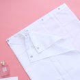 thumbnail image 1 of unbranded Waterproof White Bath Curtain Polyester Fabric with Built in Rings for Bathroom, 1 of 7