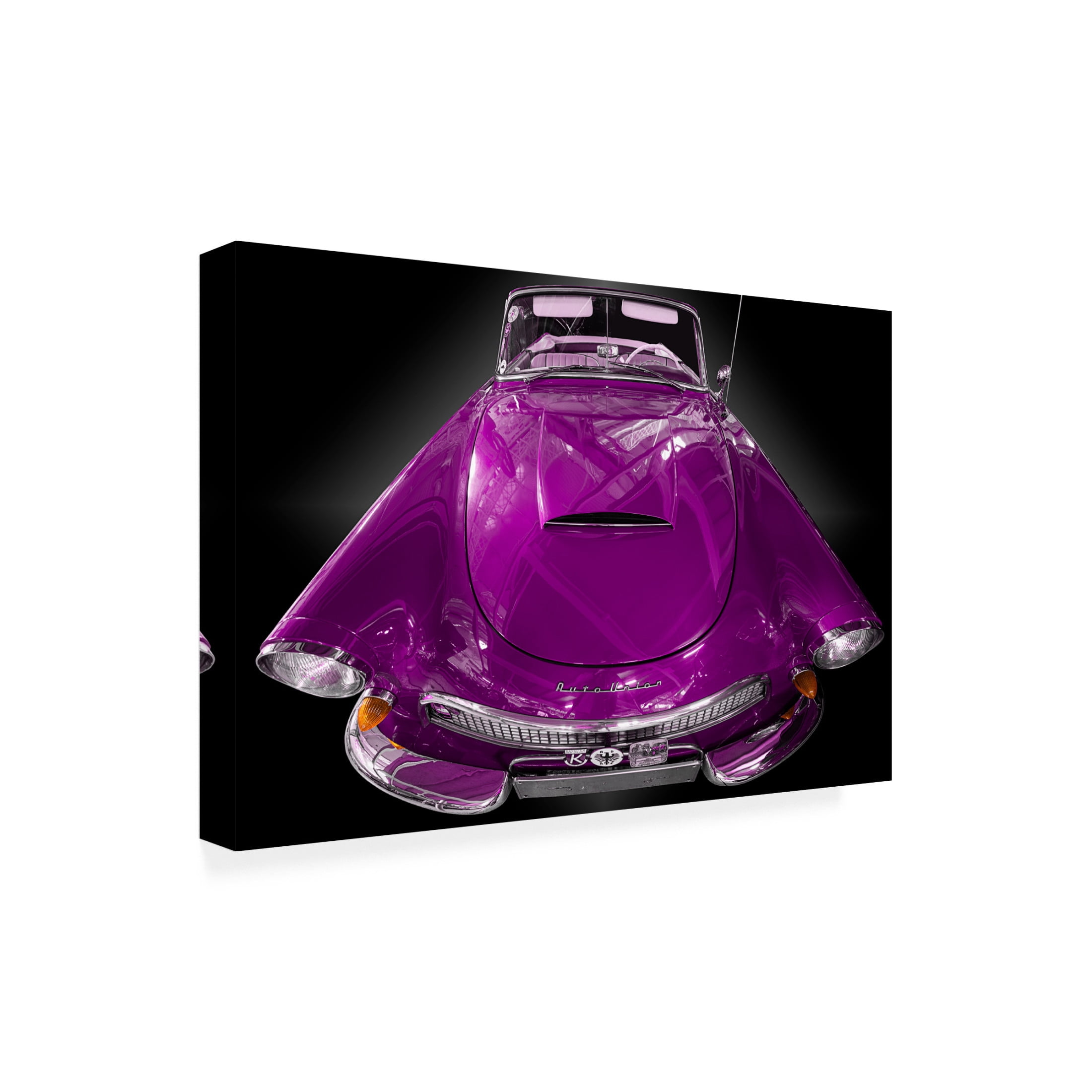 Trademark Fine Art Roland Weber  The pink Cabriolet Canvas Wall Art