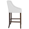 thumbnail image 3 of Carmel Series 30" High Transitional Tufted Walnut Barstool with Accent Nail Trim in Black Leather, 3 of 9