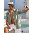 thumbnail image 2 of COOFANDY Mens Hawaiian Shirt Short Sleeve Floral Button Down Shirts Tropical Beach Summer Shirts, 2 of 5