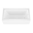 thumbnail image 2 of Anzzi 5 ft. Acrylic Right Drain Rectangle Tub in White With 60 in. x 62 in. Frameless Sliding Tub Door in Brushed Nickel, 2 of 7