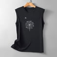 thumbnail image 4 of Jewelreauty High Neck Tank Tops for Women Summer Sleeveless Floral Print Shirts Casual Loose Trendy Tops (M, Black), 4 of 5