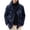 Blue, variant on Fesfesfes Men Jacket Casual Solid Turndown Loose Not Hooded Cardigan Multi-button Coat On Sale