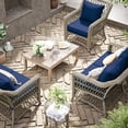 thumbnail image 6 of Kimunuk Outdoor Seat Cushion Set, 24" X 24" X 4" Water-Resistant & Fade-Resistant Patio Furniture Replacement Cushions with Handle and Straps for Sofa Chair, Blue, 6 of 7