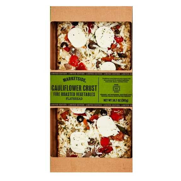 Marketside Fire Roasted Vegetable Flatbread Pizza with Cauliflower Crust, 10.7 oz