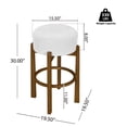 thumbnail image 2 of Vera Tabouret de Bar Rond d'Intérieur, Noyer Foncé, 2 of 10