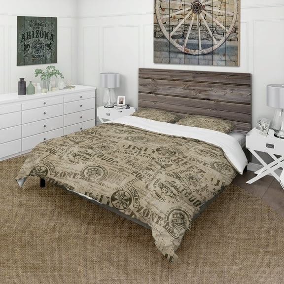 Designart 'Military Badges Vintage' Americana Duvet Cover Set