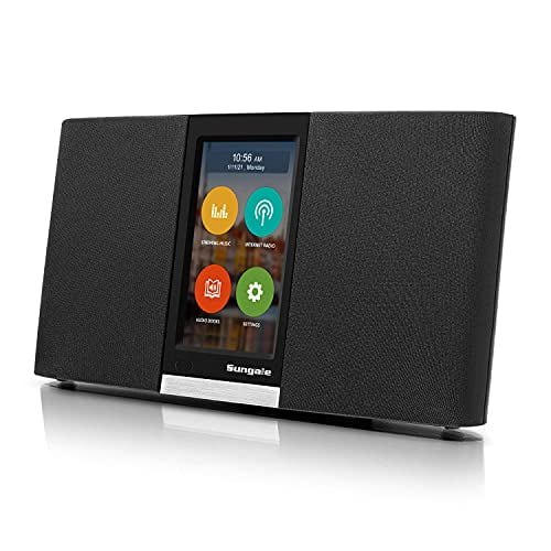 Sungale WiFi Internet Radio w/ 4.3" Easy-Operation Touchscreen, Listen to Your Favorite Music from Thousands of Internet Radio Station & Streaming Music