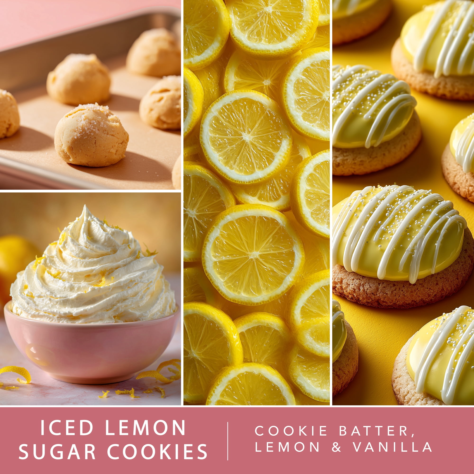 (2 pack) Iced Lemon Sugar Cookie Scented Wax Melts, ScentSationals, 2.5 oz