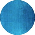 thumbnail image 1 of Ahgly Company Indoor Round Persian Turquoise Blue Bohemian Area Rugs, 6' Round, 1 of 4