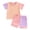 Pink, variant on Coerni Kids Boys' Summer Set Round Neck Short Sleeve Color Matching T Shirt Shorts with Pockets Little Boys Clothing Set