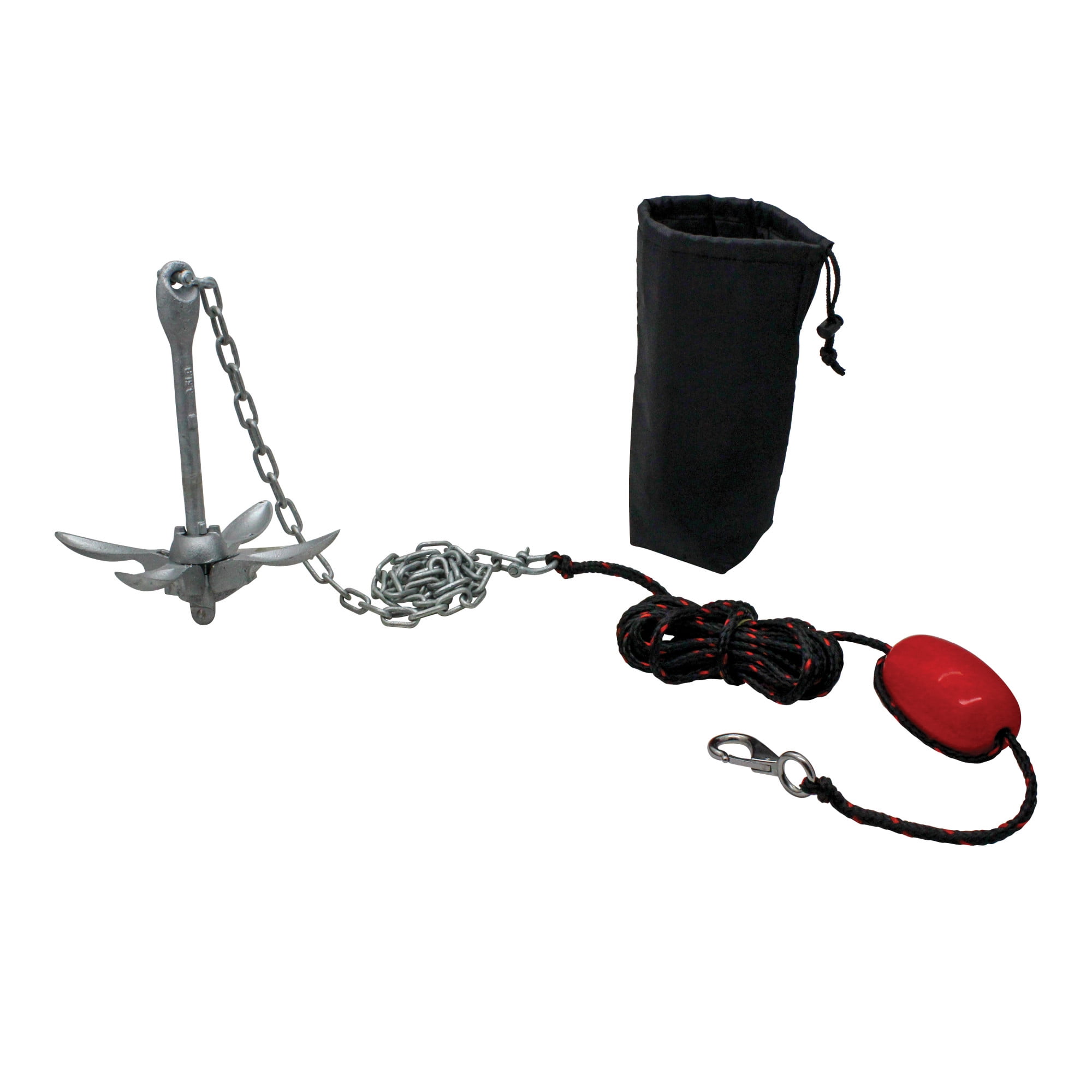 Extreme Max 3006.6785 BoatTector Complete Deluxe Grapnel Anchor Kit for Small Boats, Kayaks, PWC, Jet Ski, Paddle Boards, etc. - 3.5 lbs.