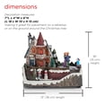 thumbnail image 4 of Alpine Corporation Christmas Village with Dancing Ice Skaters and Multi-Color LED Lights, 4 of 13