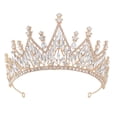 thumbnail image 1 of 1 corona de novia de cristal, tocado, corona barroca, decoración para el cabello, 1 of 8