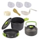 thumbnail image 4 of Juego de utensilios de cocina para acampar, juego de cocina portátil para acampar para mochileros, caminatas al aire libre y para picnic verde Sunnimix Utensilios de cocina para campamento, 4 of 8