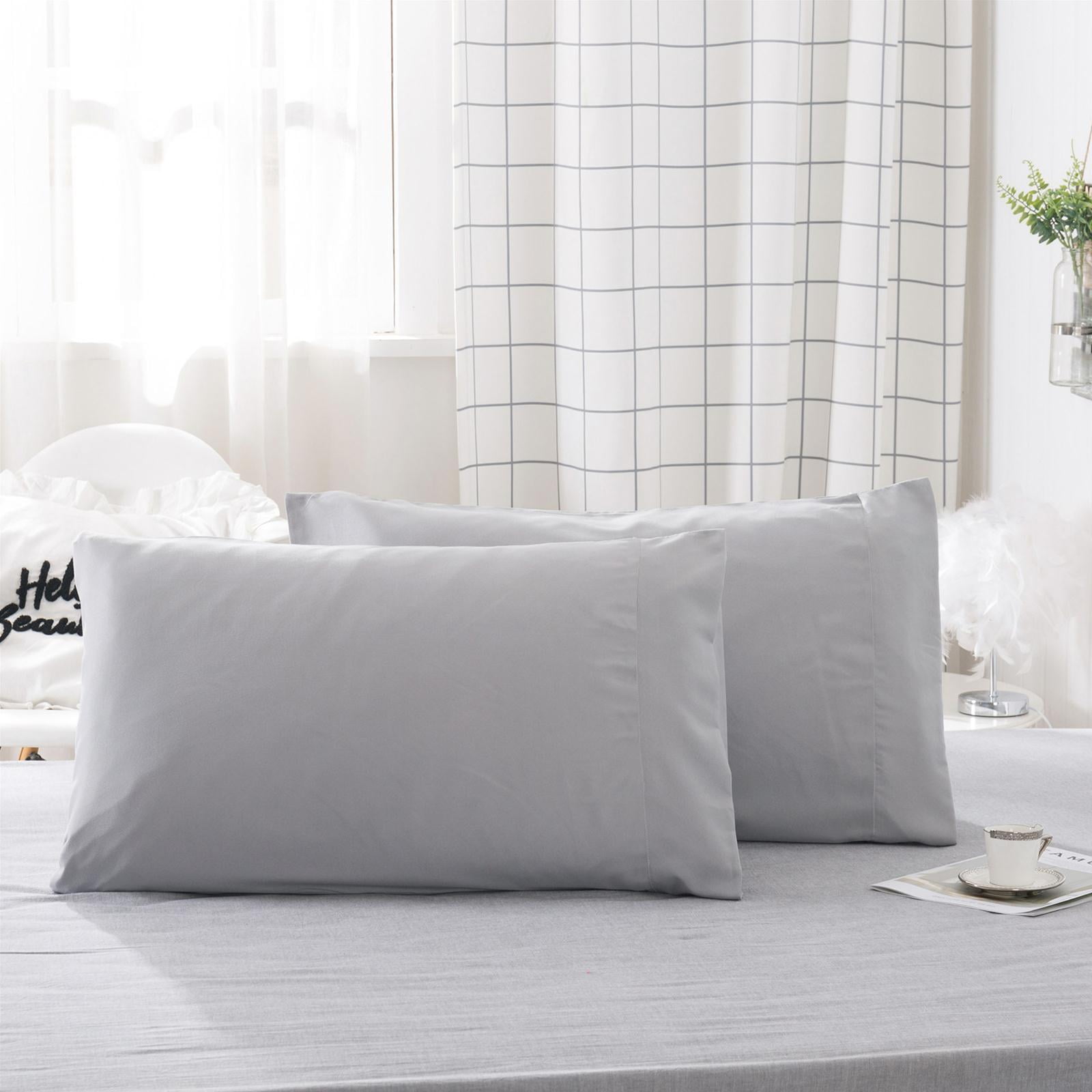Set Of 2 Pillowcases Standard Pillowcase Brushed Microfiber, Large