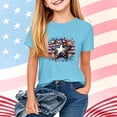 thumbnail image 2 of FAVIPT Cute Fourth of July Tops Teens Kids 250th Anniversary Shirt Stars and Stripes Shirts Red White Blue Independence Day Top Blue,5-6 Years, 2 of 7