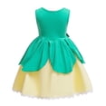 thumbnail image 3 of Little Girls Tiana Costume Dress Halloween Princess Fancy Dress Up, 2-6Y, 3 of 6