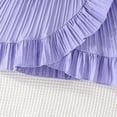thumbnail image 6 of CAICJ98 Toddler Girl Dress Summer Ruffle Sleeve Tutu Princess Casual Knit Dresses for Girls Light Purple,5-6 Years, 6 of 7