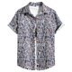 thumbnail image 1 of Camisas Hombre Camisas de un solo pecho de primavera y verano para hombre, camisa informal de manga corta con solapa para playa y vacaciones al libre (White, M), 1 of 7