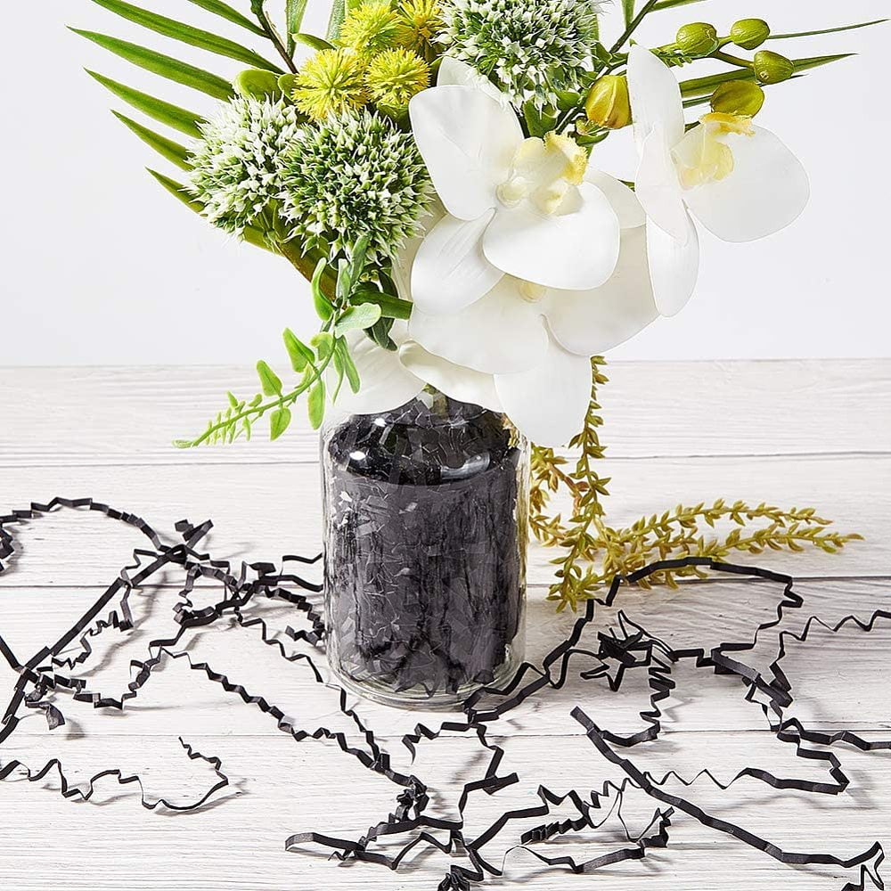 200gs 200g Easter Basket Grass Raffia Gift Filler Black Raffia Kraft Shredded Paper for Gift Wrapping & Basket Filling