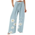 thumbnail image 2 of Stephy Women's New Thin Elastic Loose Large Size Korean Version of Everything Long Trousers Casual Trousers Haren, Black, L, 2 of 5