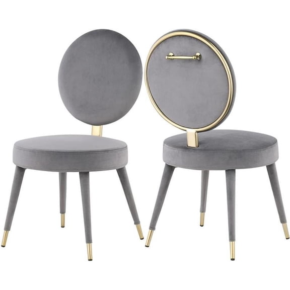 Meridian Furniture Brandy Grey Velvet Dining Chair