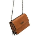 thumbnail image 5 of Wrangler Flap CrossBody Purse for Women Small Shoulder Bag with Chain Strap, Light Brown, 5 of 7