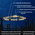 thumbnail image 2 of Gem Stone King 18K Yellow Gold Plated Silver Black Onyx and Blue Created Sapphire and Lab Grown Diamond Bracelet for Women | 4.01 Cttw | Gemstone December Birthstone | Oval 6X4MM | Length 7.25 inches, 2 of 6